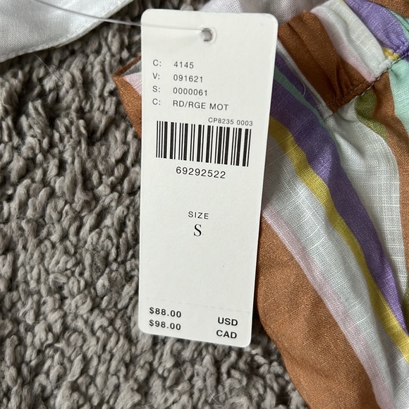 NWT Anthropologie Stripe Mini Dress - Size Small - Picture 11 of 12